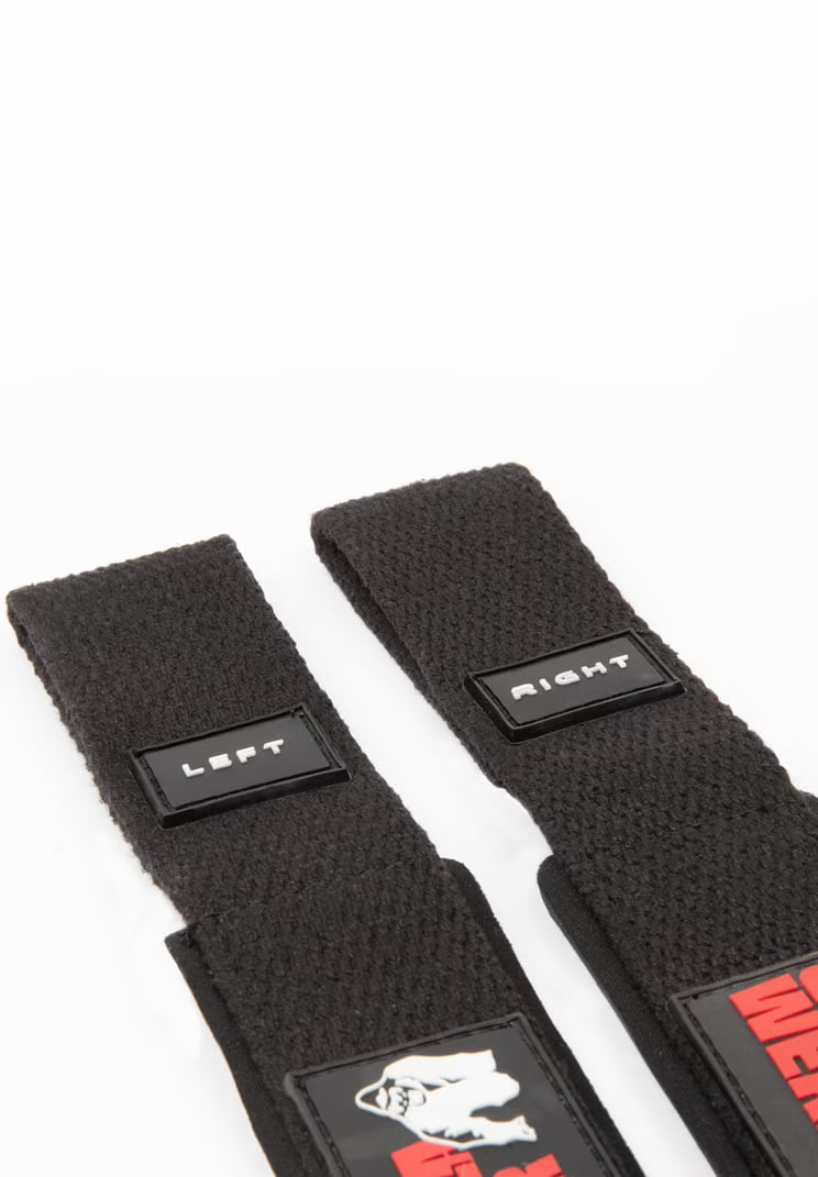 Padded Silicone Lifting Straps - Black