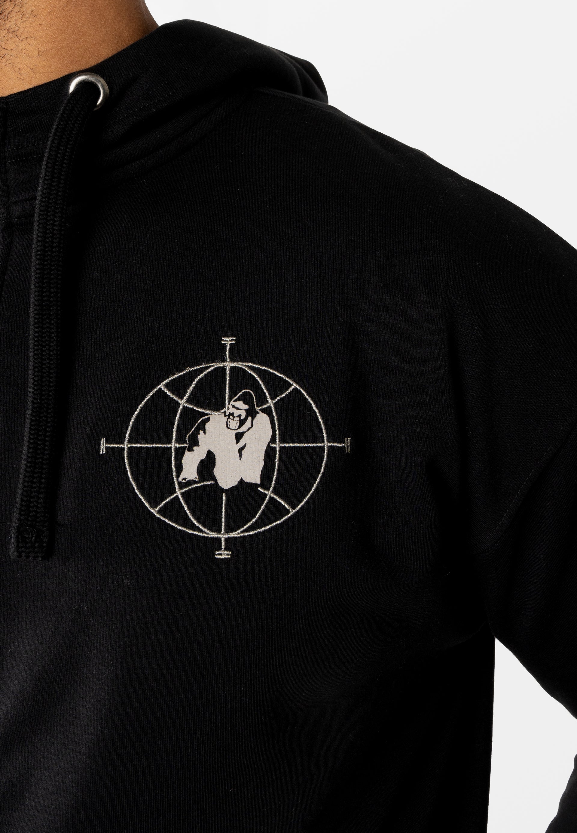 Scofield Zipped Hoodie - Black