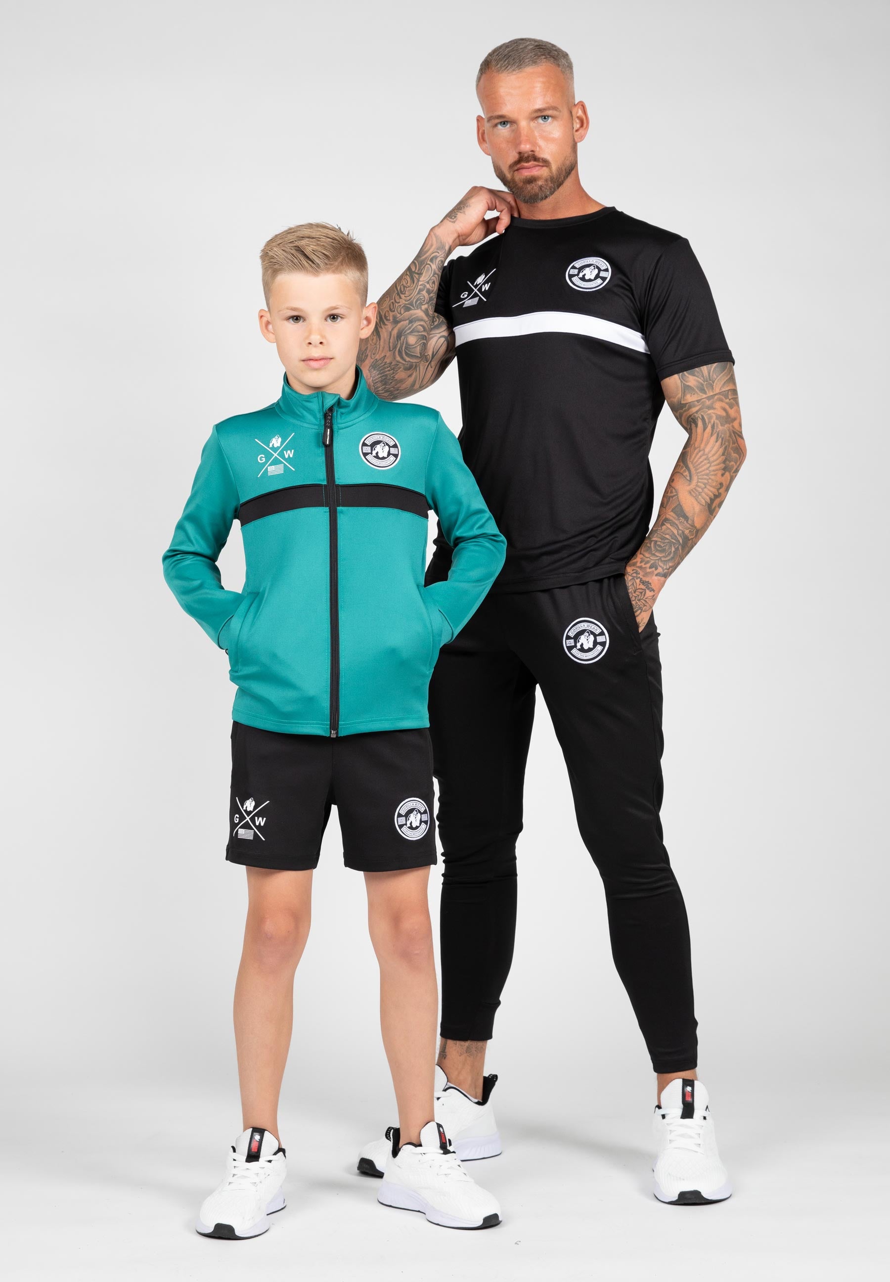 Vernon Kids Track Jacket - Teal Green