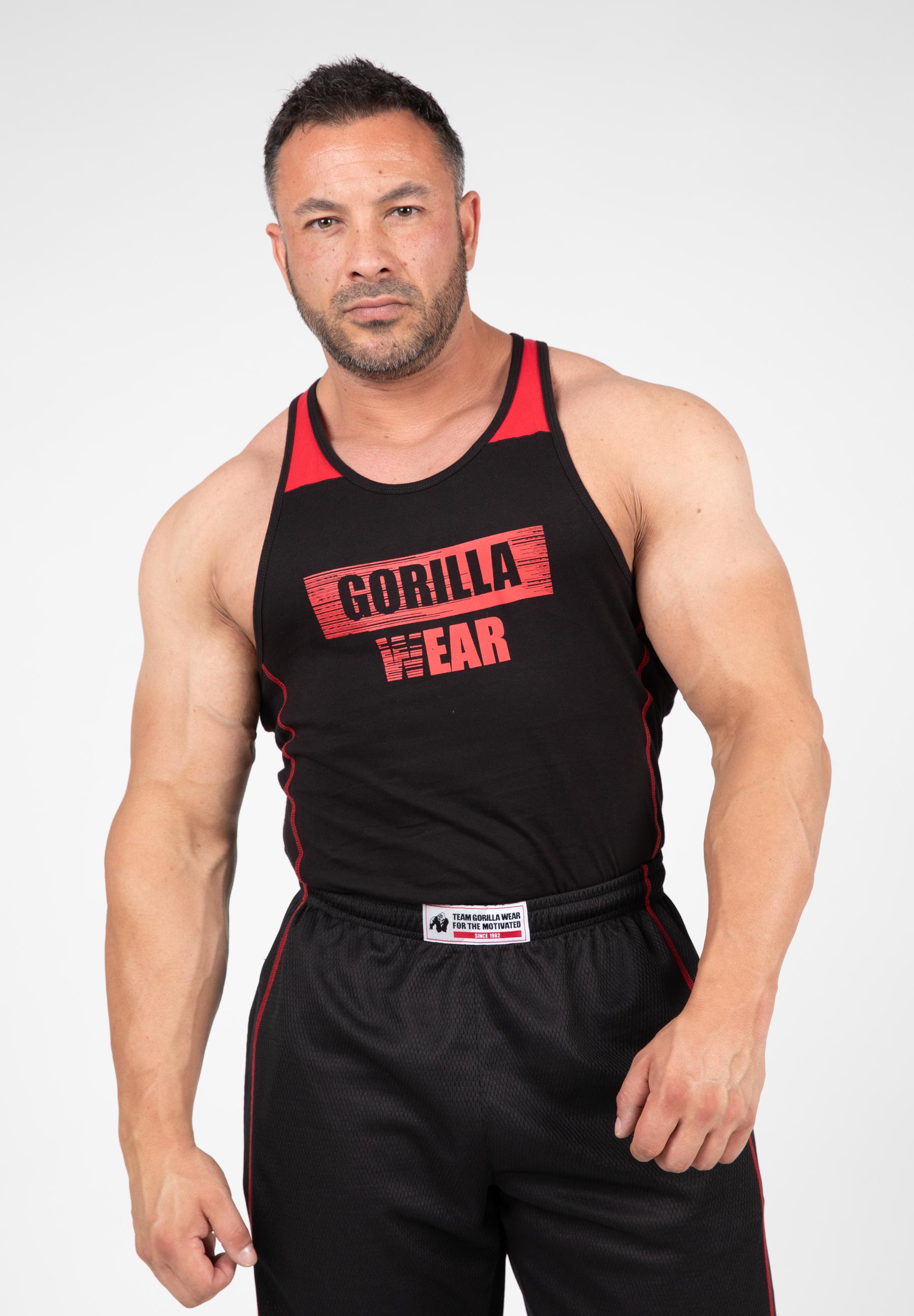 Bluzë Wallace pa mëngë - E zezë/Kuqe