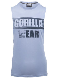 Lopez Drop Armhole Tank Top - Stonewash Blue