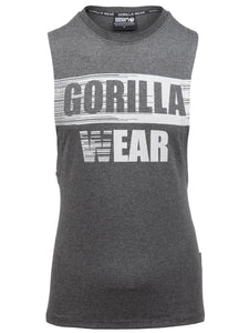 Lopez Drop Armhole Tank Top - Dark Gray Melange