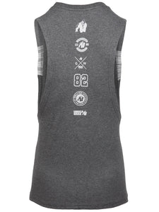 Lopez Drop Armhole Tank Top - Dark Gray Melange