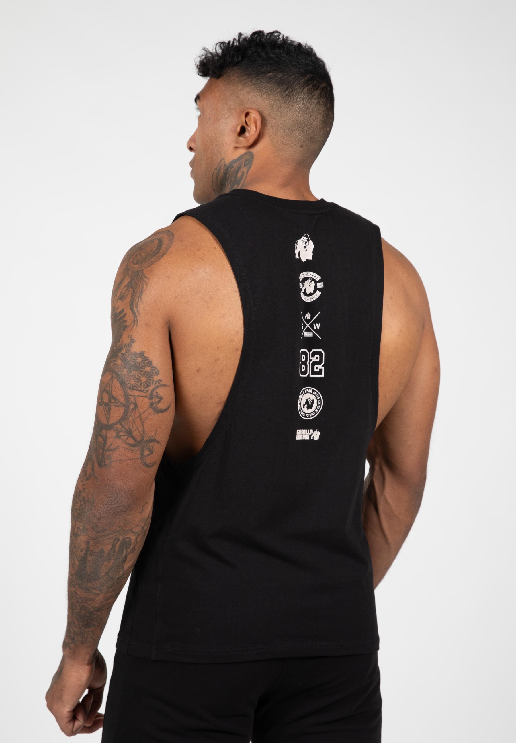 Lopez Top Tank me Krahë të Hapur - I Zi