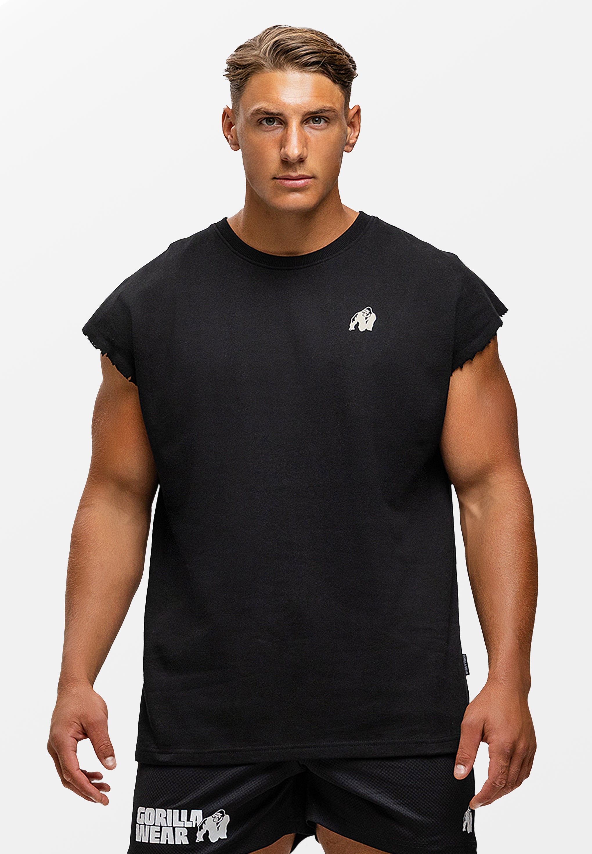 Bouse Cut Off Tank Top - Black