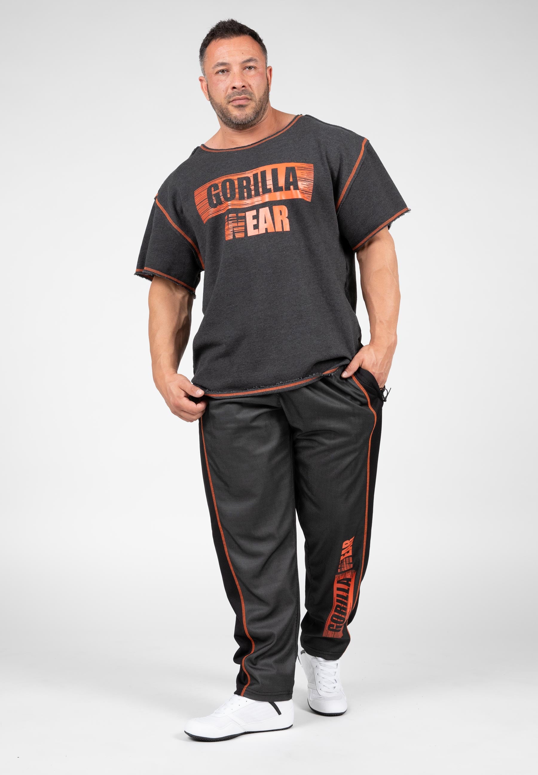 Wallace Workout Top - Gray/Orange