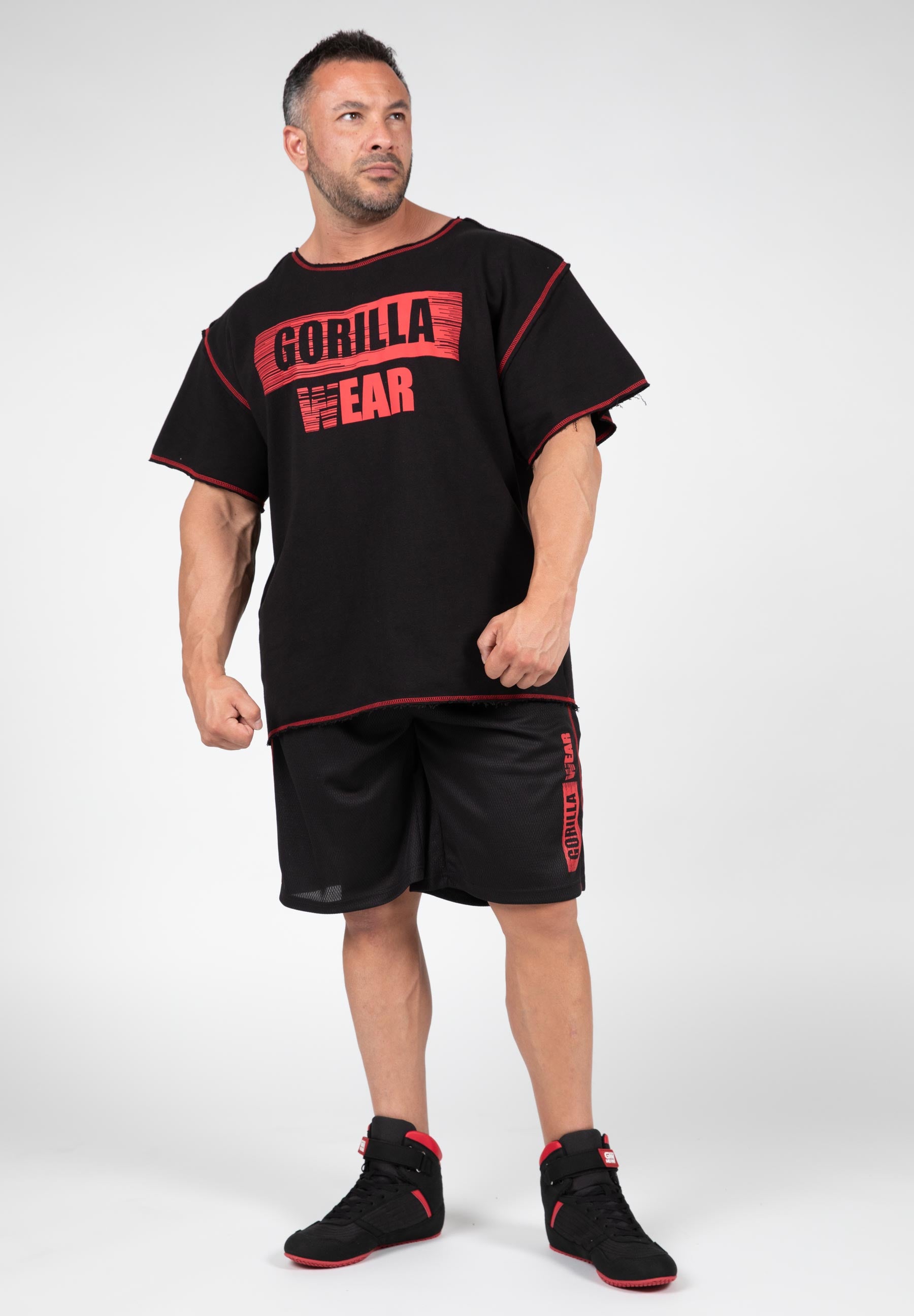 Wallace Workout Top - Black/Red