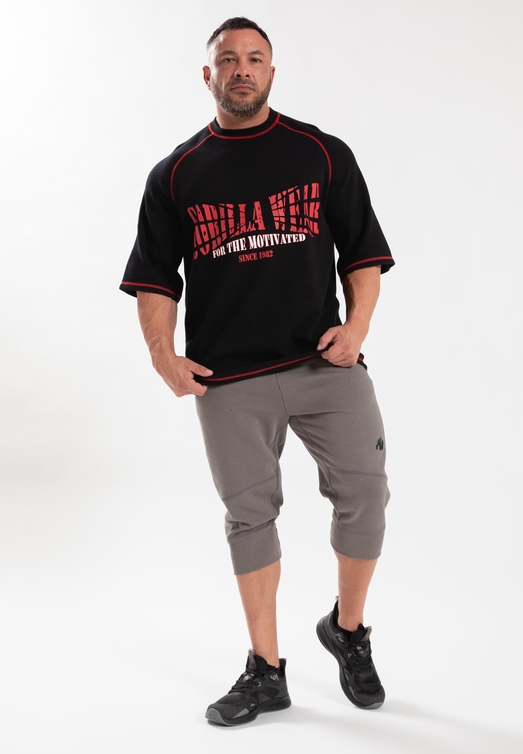 Finley Oversized T-Shirt - Black/Red
