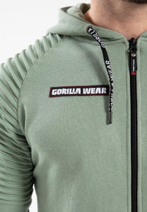 Georgia Zipped Hoodie - Green