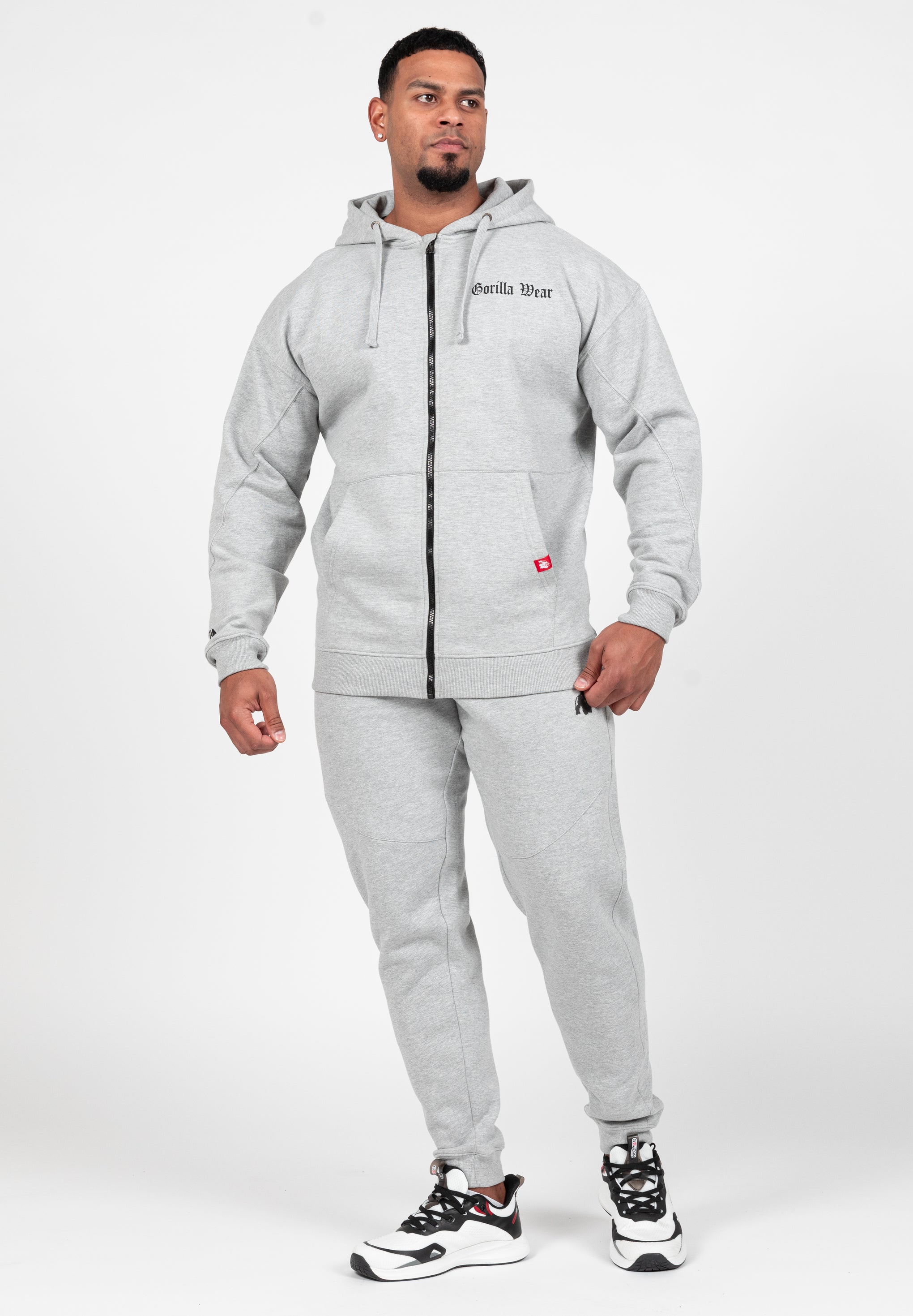 Utah Zipped Hoodie - Light Gray Melange