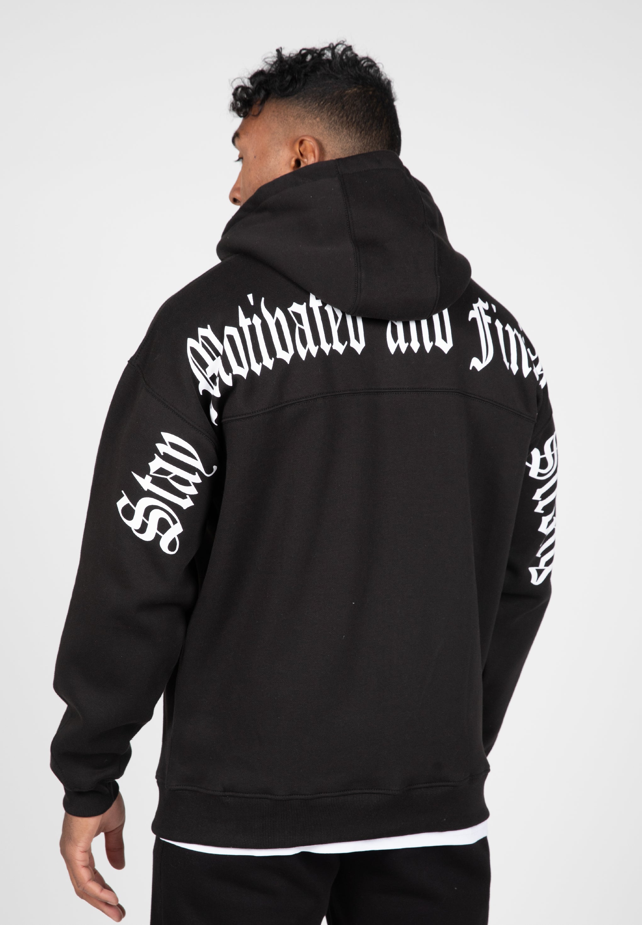 Utah Zipped Hoodie - Black