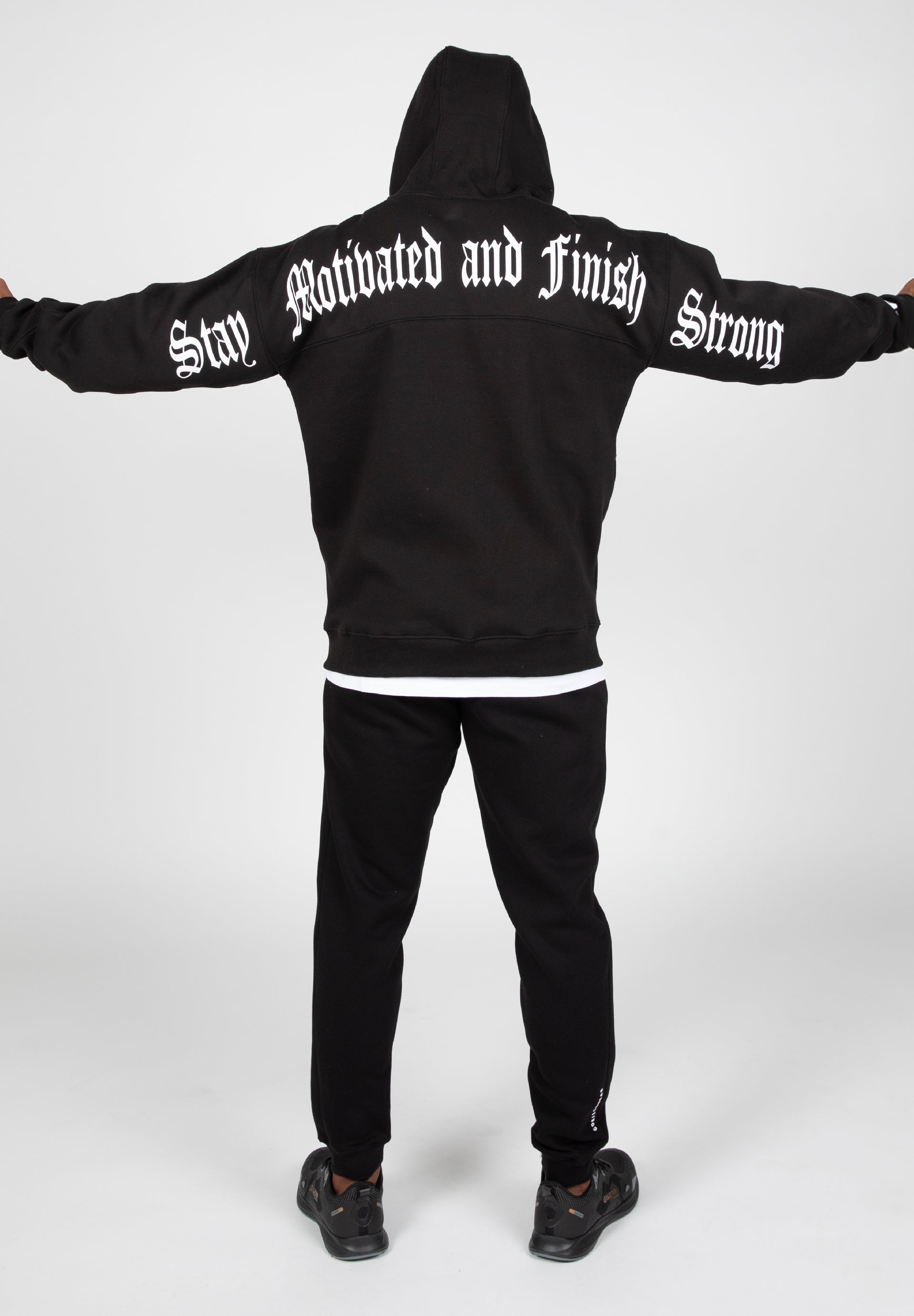 Utah Zipped Hoodie - Black