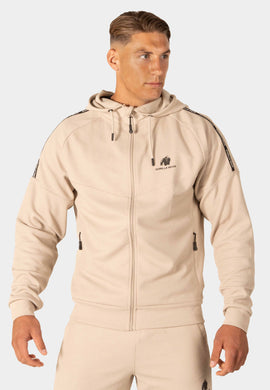 Harvey Hooded Track Jacket - Beige