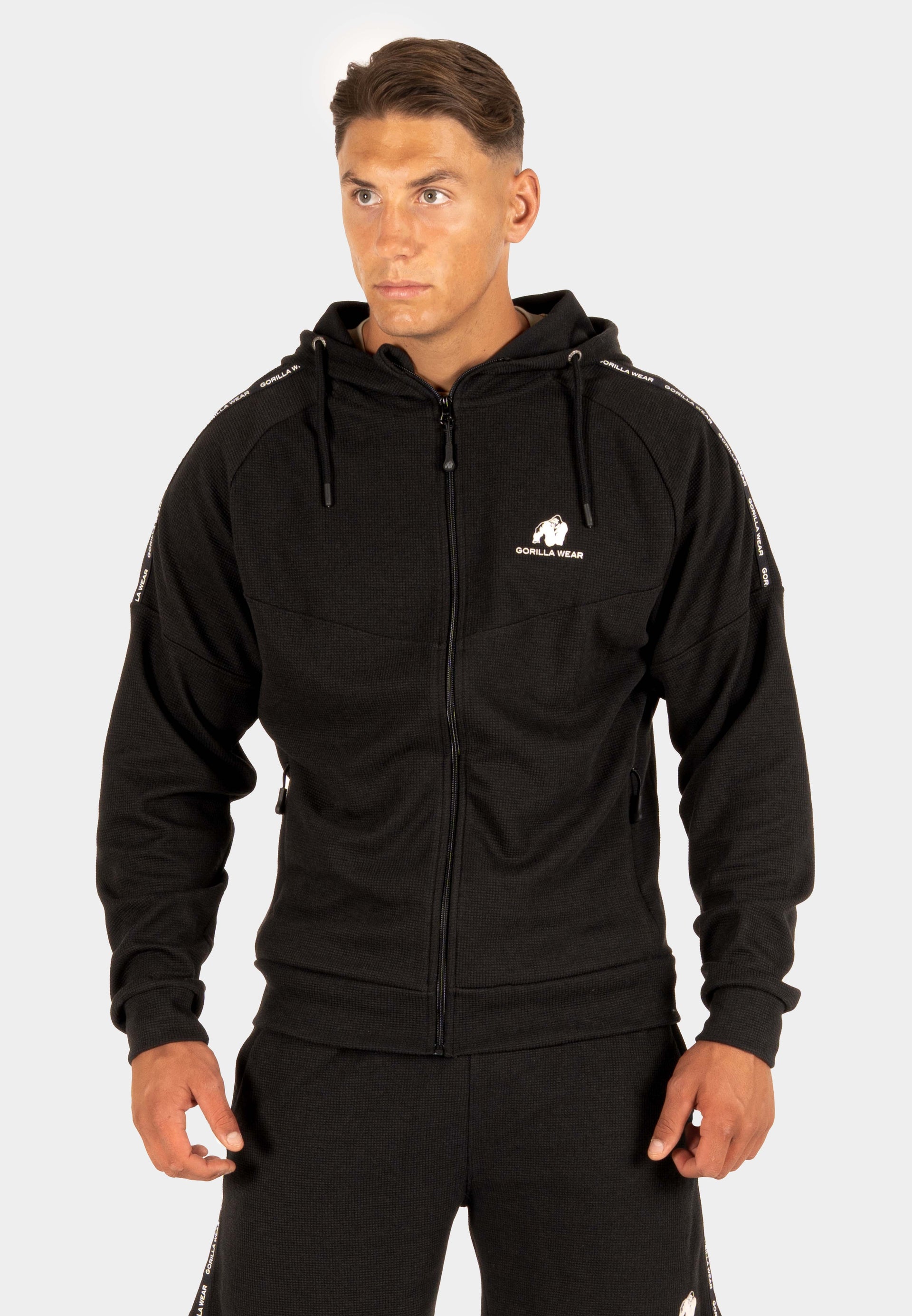 Harvey Hooded Track Jacket - Black