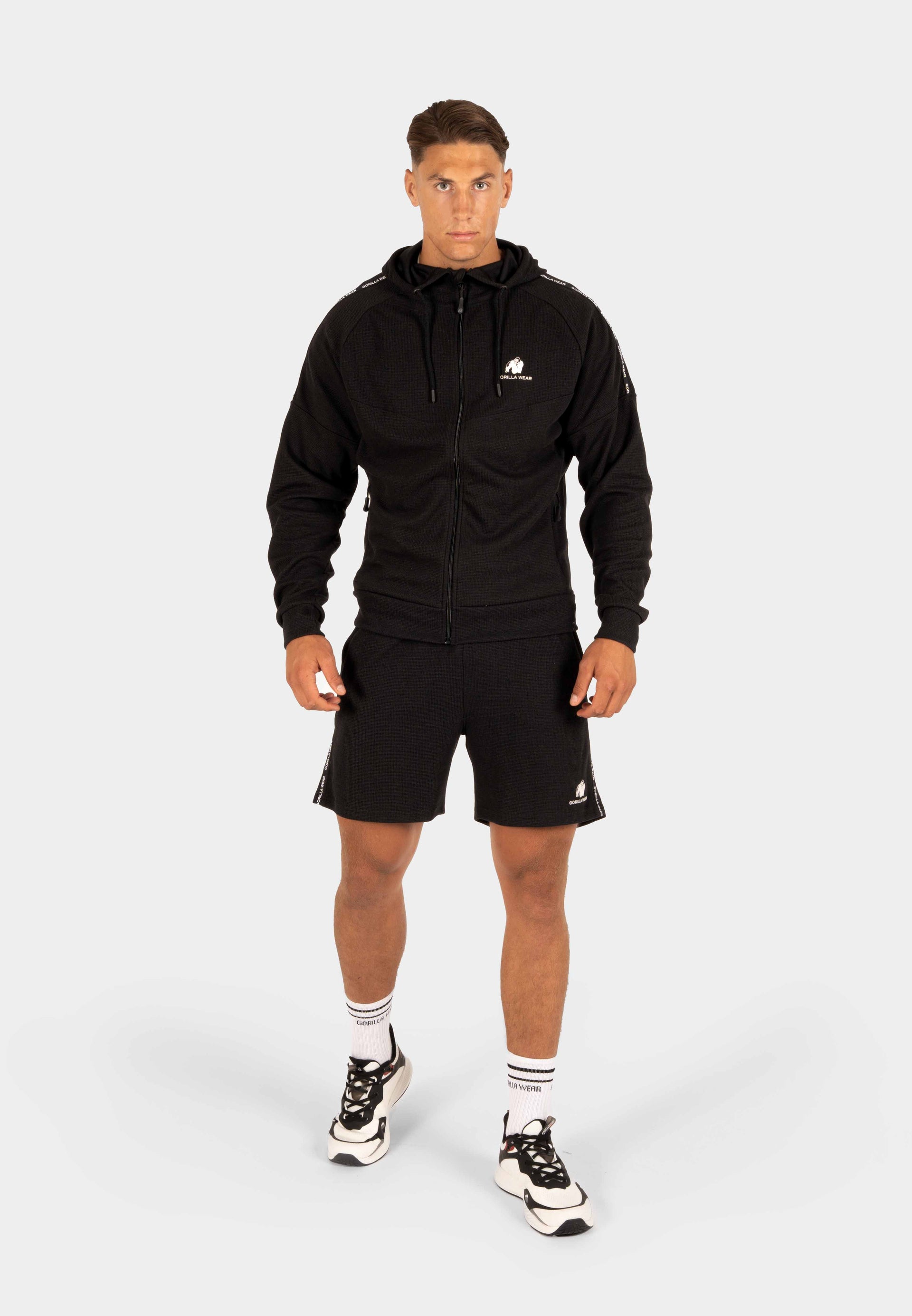 Harvey Hooded Track Jacket - Black