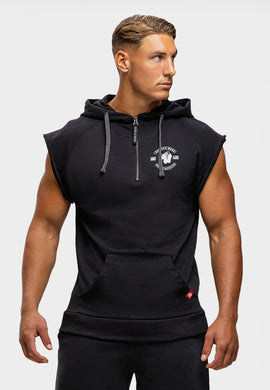 Huntley Sleeveless Hoodie - Black