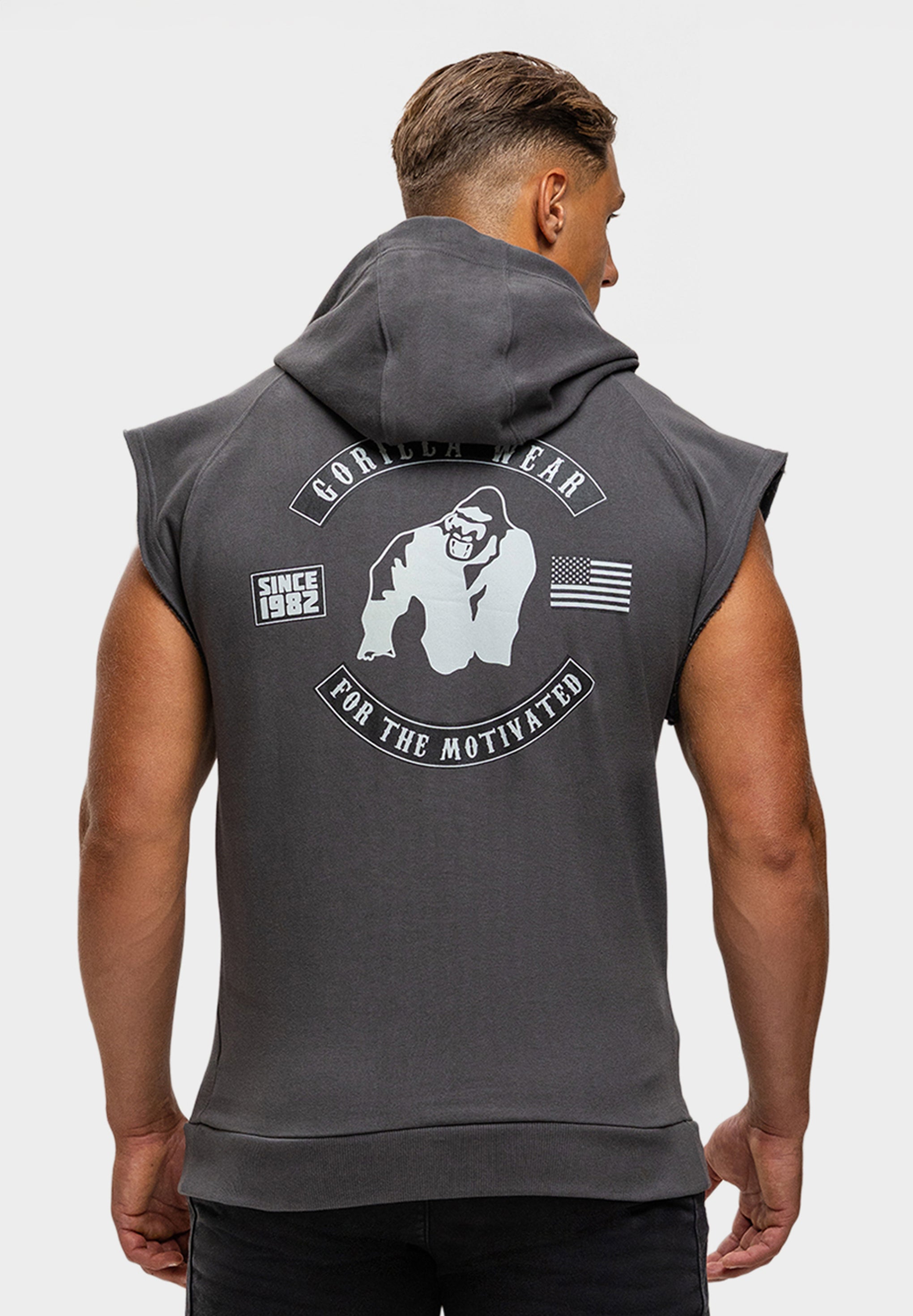 Huntley Sleeveless Hoodie - Dark Gray