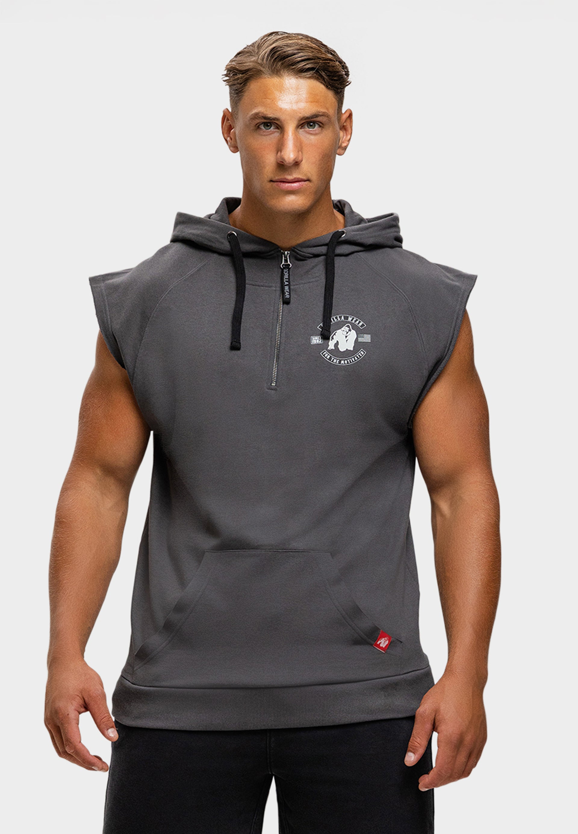 Huntley Sleeveless Hoodie - Dark Gray