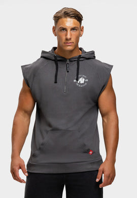 Huntley Sleeveless Hoodie - Dark Gray