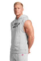 Asheville Raw Sleeveless Hoodie - Gray