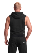 Asheville Raw Sleeveless Hoodie - Black