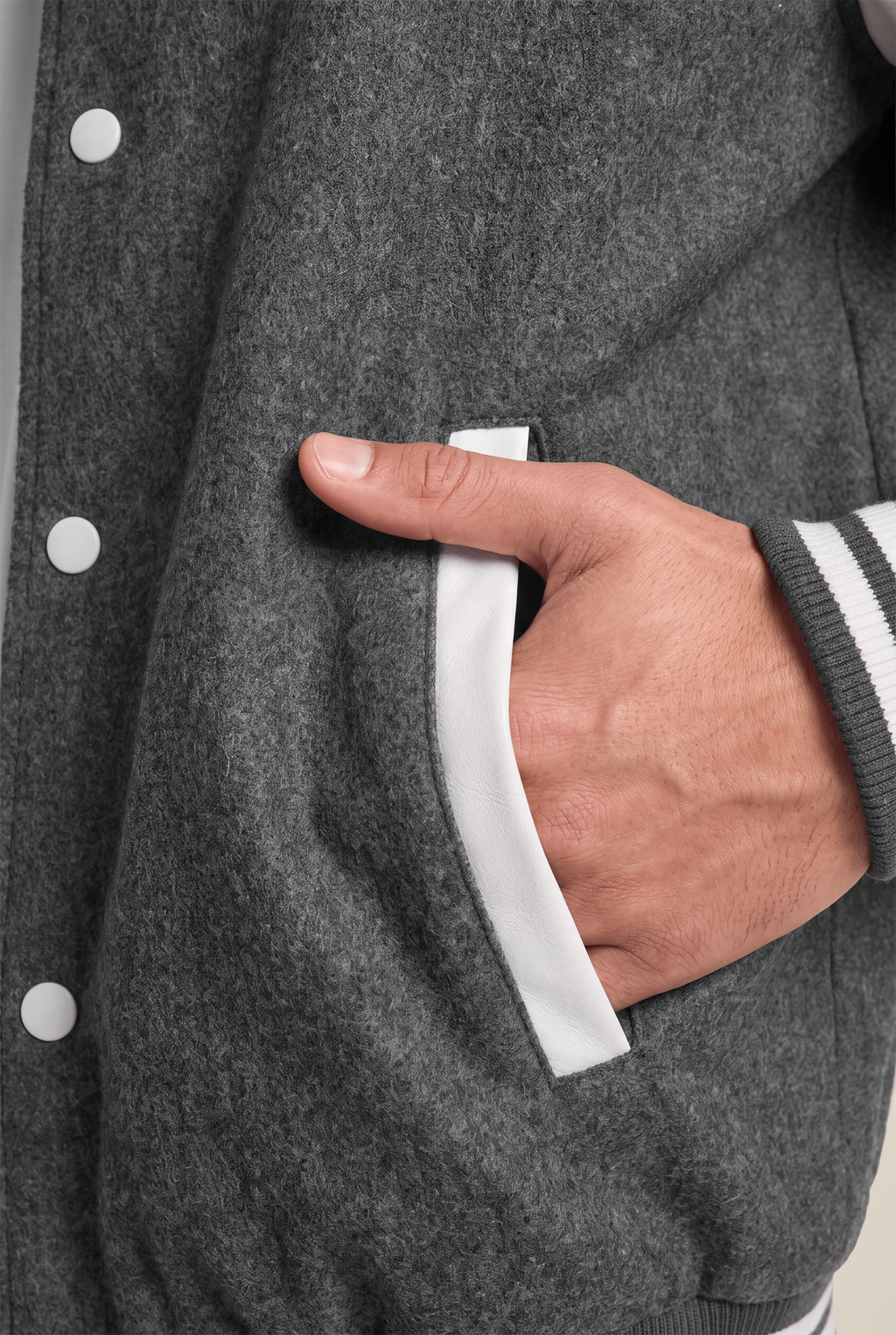 Stockholm Varsity Jacket - Gray