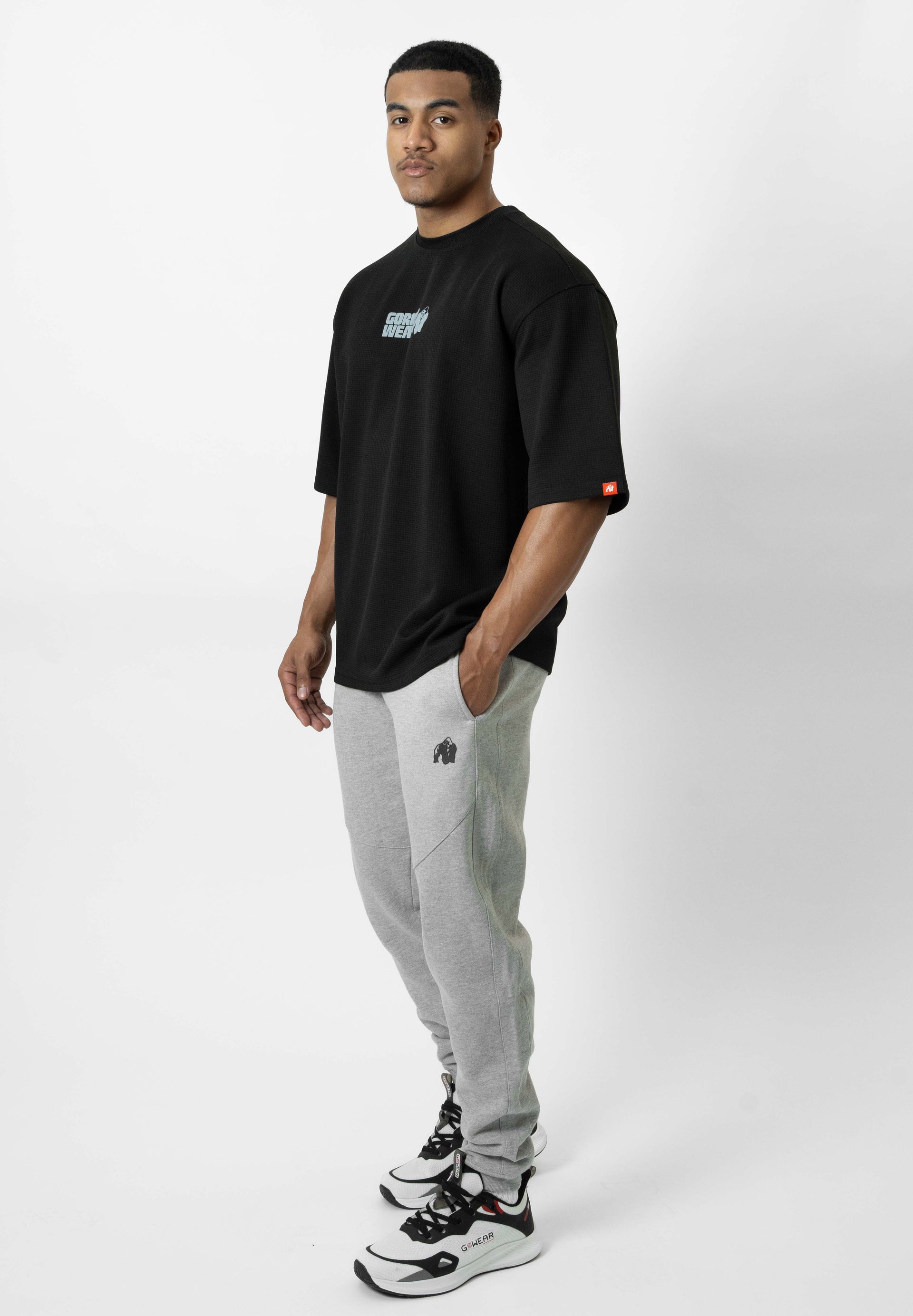 Idaho Oversized Waffle T-Shirt - Black