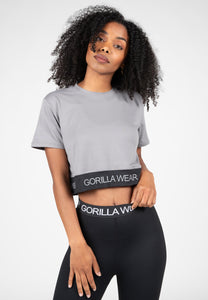 Colby Cropped T-Shirt - Gray