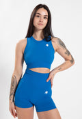 Top i shkurtër Olivia pa tegel - Blu