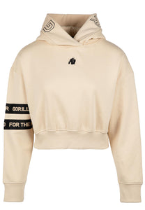 Tracey Cropped Hoodie - Beige