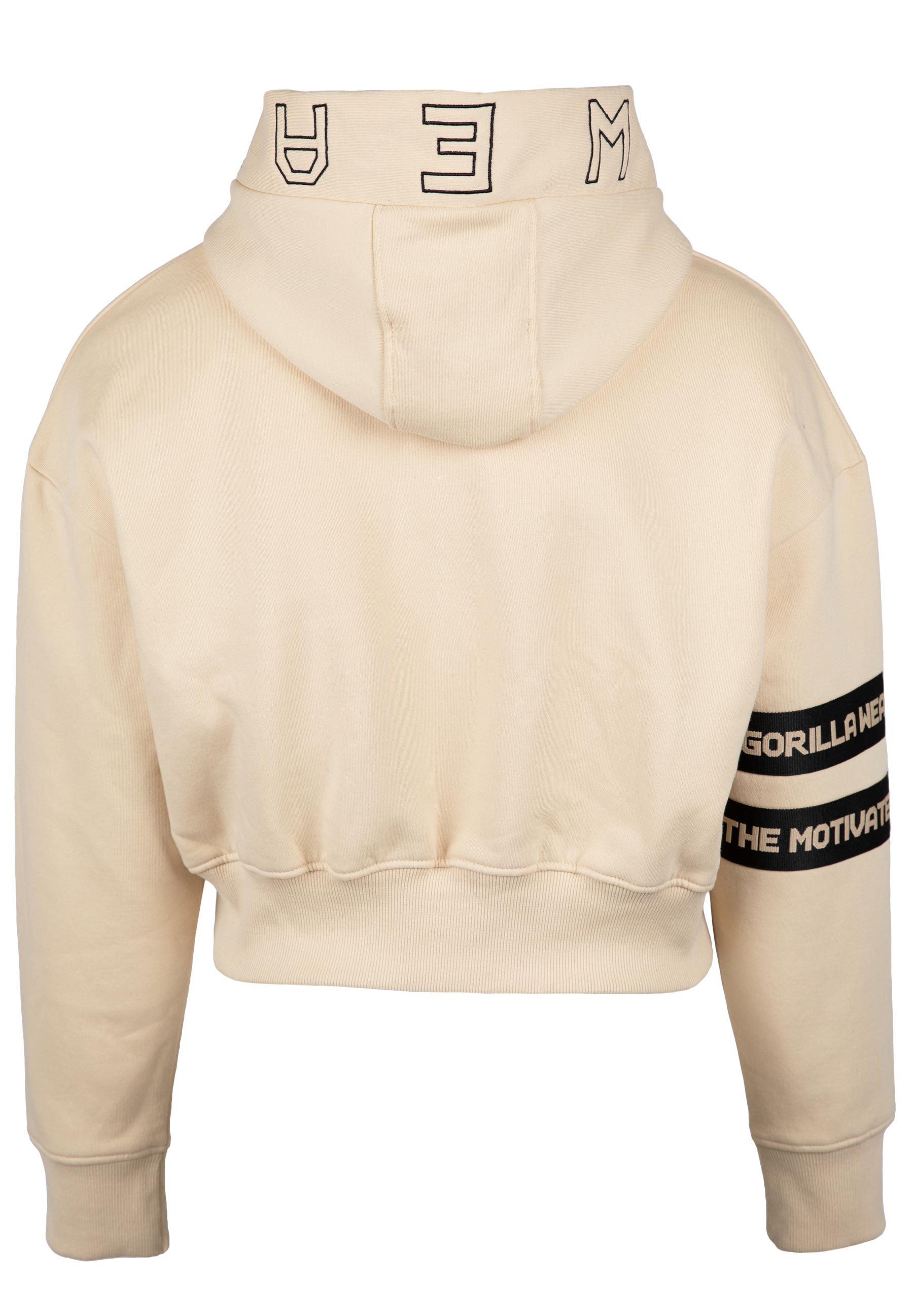 Tracey Cropped Hoodie - Beige