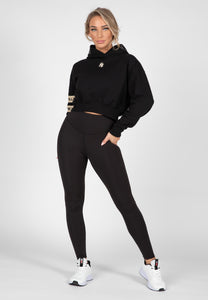 Tracey Cropped Hoodie - Black