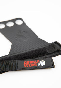 3-Hole Carbon Lifting Grips - Black