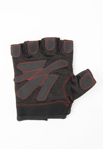 Women's Fitness Gloves - Black/Red Stitched