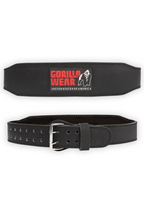 Gorilla Wear 4 Inch Padded Leather Lifting Belt - Black/Red