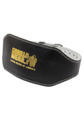 Gorilla Wear 6 Inch Padded Leather Lifting Belt - Black/Gold