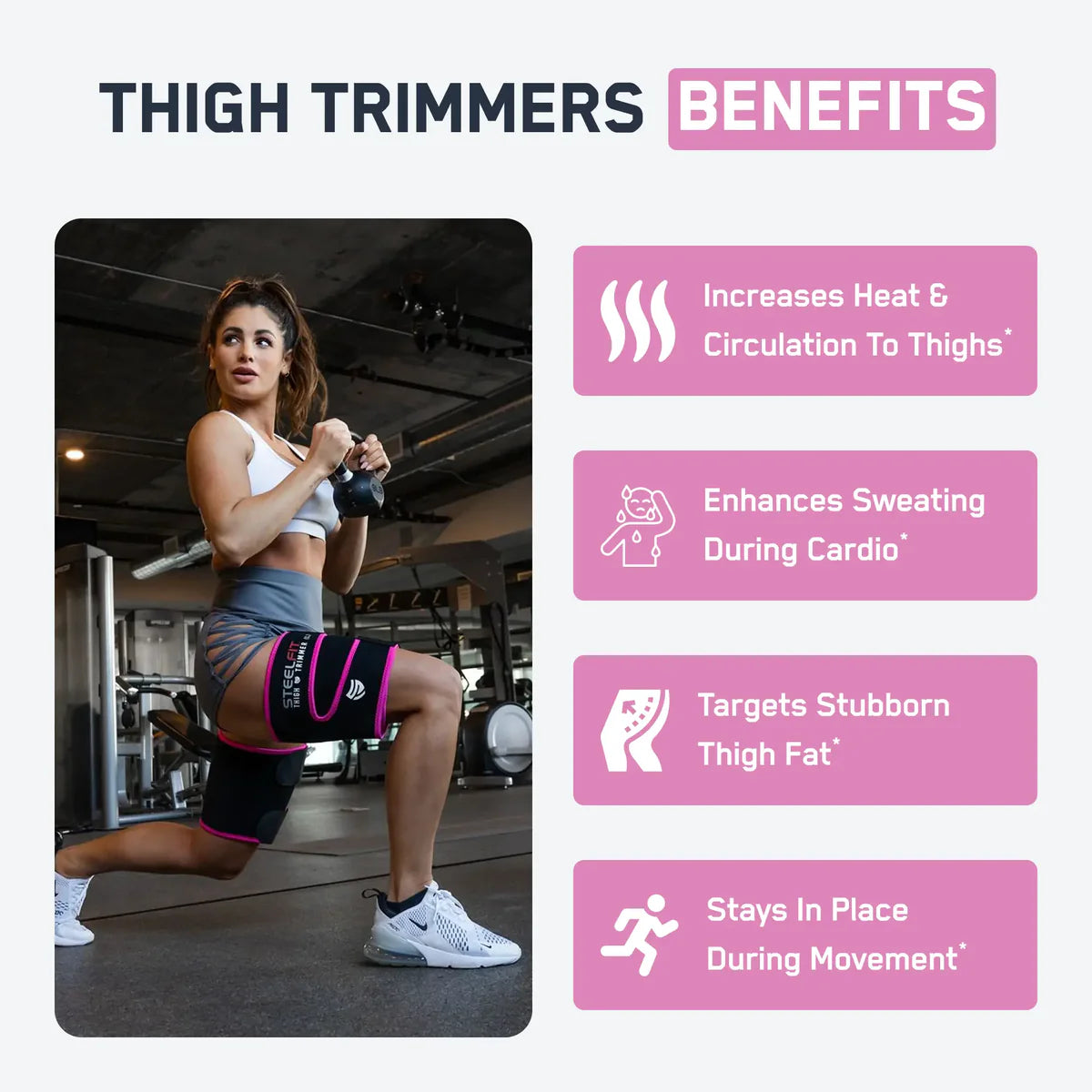 Rrip për djegie të yndyrës në kofshë - Adjustable Thigh Trimmers
