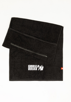Zip Pocket Gym Towel - Black