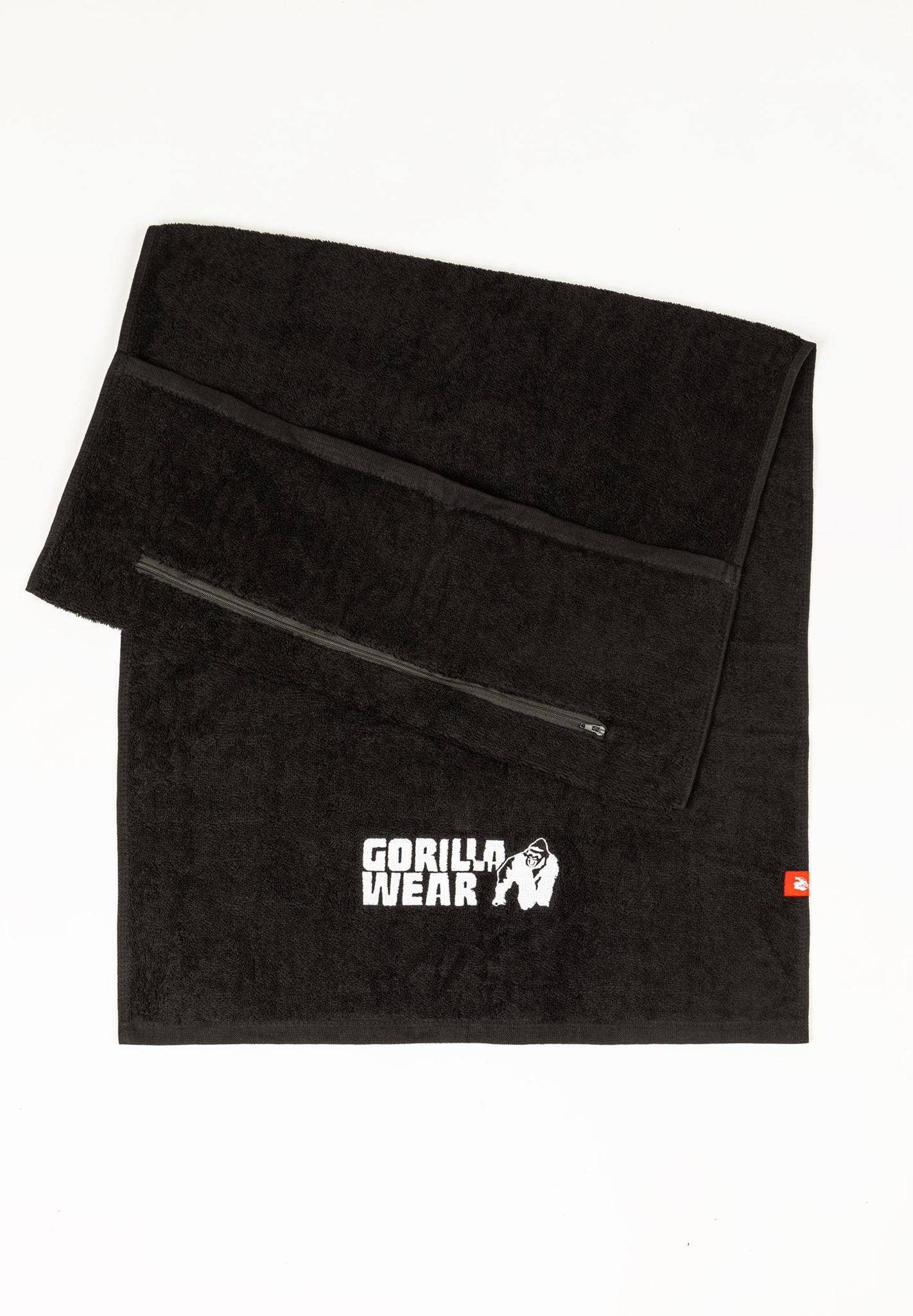 Zip Pocket Gym Towel - Black