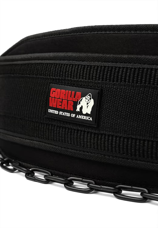 Gorilla Wear Nylon Dip Belt - Black/Red