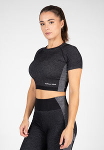 Selah Seamless Crop Top - Black