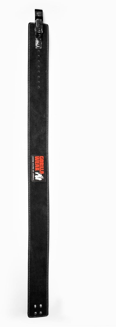 Gorilla Wear 4 Inch Leather Lever Belt - Black
