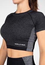 Load image into Gallery viewer, Selah Seamless Crop Top - Black