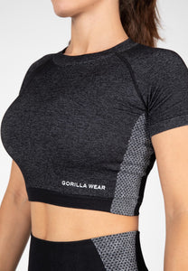 Selah Seamless Crop Top - Black