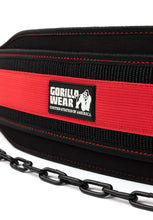 Load image into Gallery viewer, Gorilla Wear Nylon Dip Belt - Black/Red