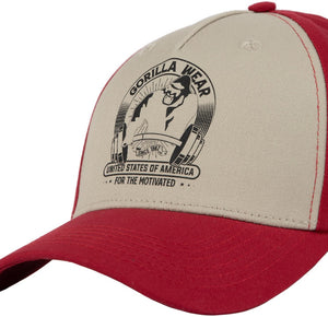 Buckley Cap - Red/Beige