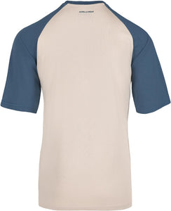 Logan Oversized T-Shirt - Beige/Blue