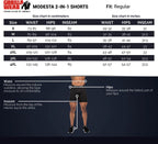 Pantallona të shkurtra Modesto 2-në-1 - E zezë