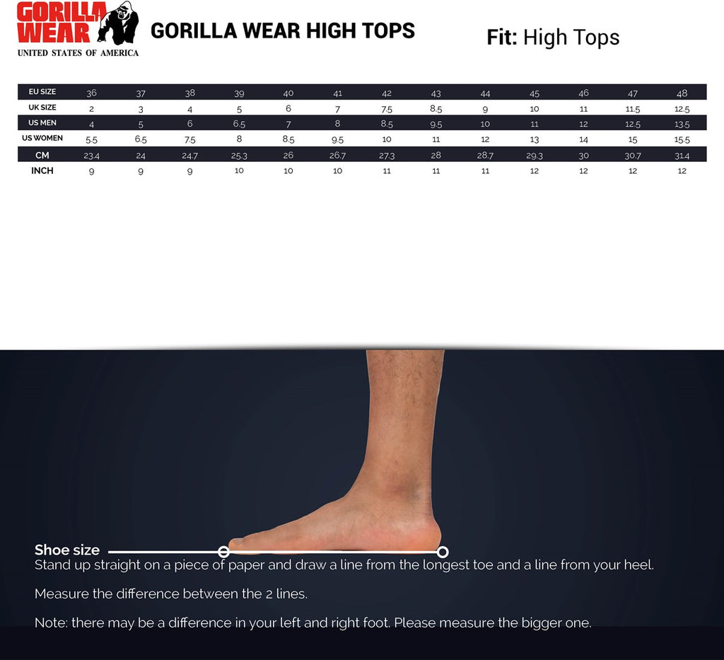 Gorilla Wear Këpucë të Larta të Zeza