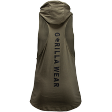 Load image into Gallery viewer, Lawrence Hooded Tank Top - Army Green